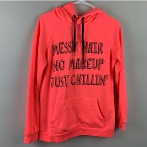 *never worn* neon pink pullover sweatshirt